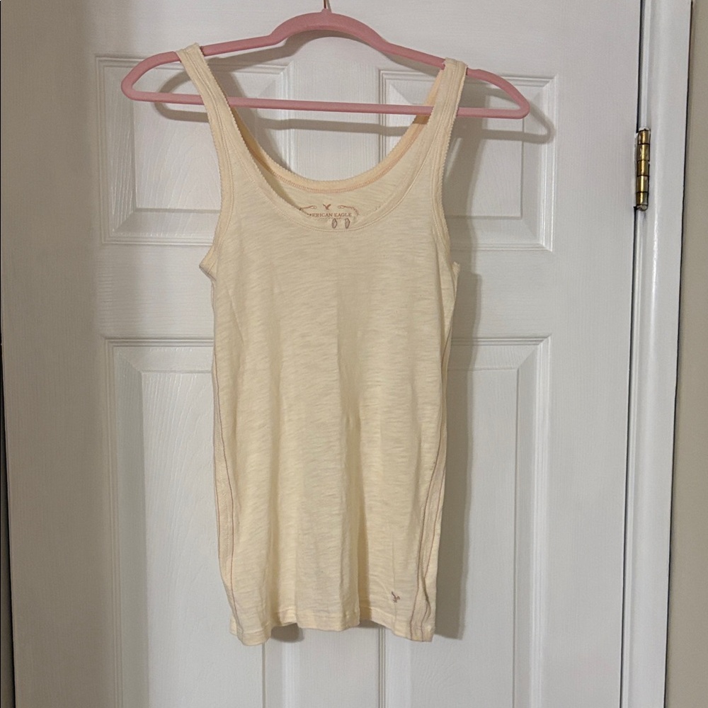 American Eagle Outfitters Soft Cream Tank Top